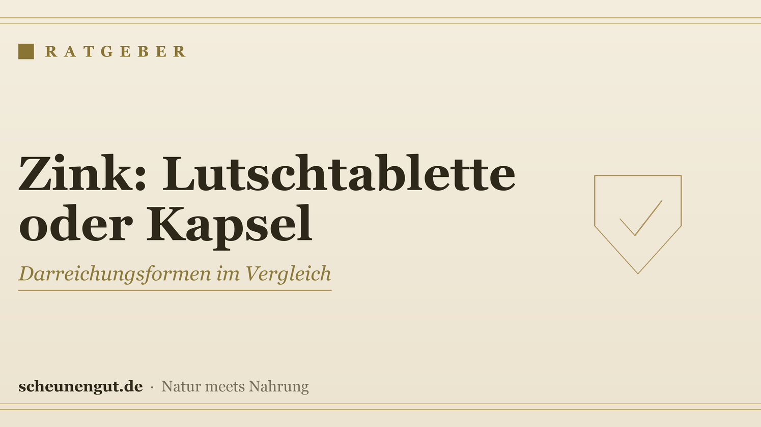Zink: Lutschtablette oder Kapsel? – Ratgeber von Scheunengut