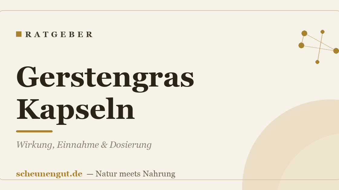 Gerstengras Kapseln: Wirkung, Einnahme & Dosierung