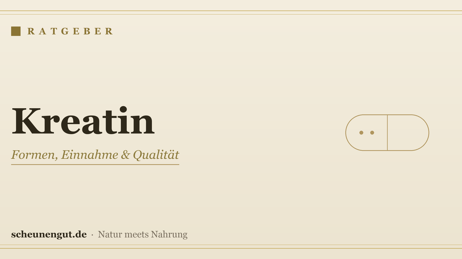 Kreatin: Formen, Einnahme & Qualität – Ratgeber von Scheunengut
