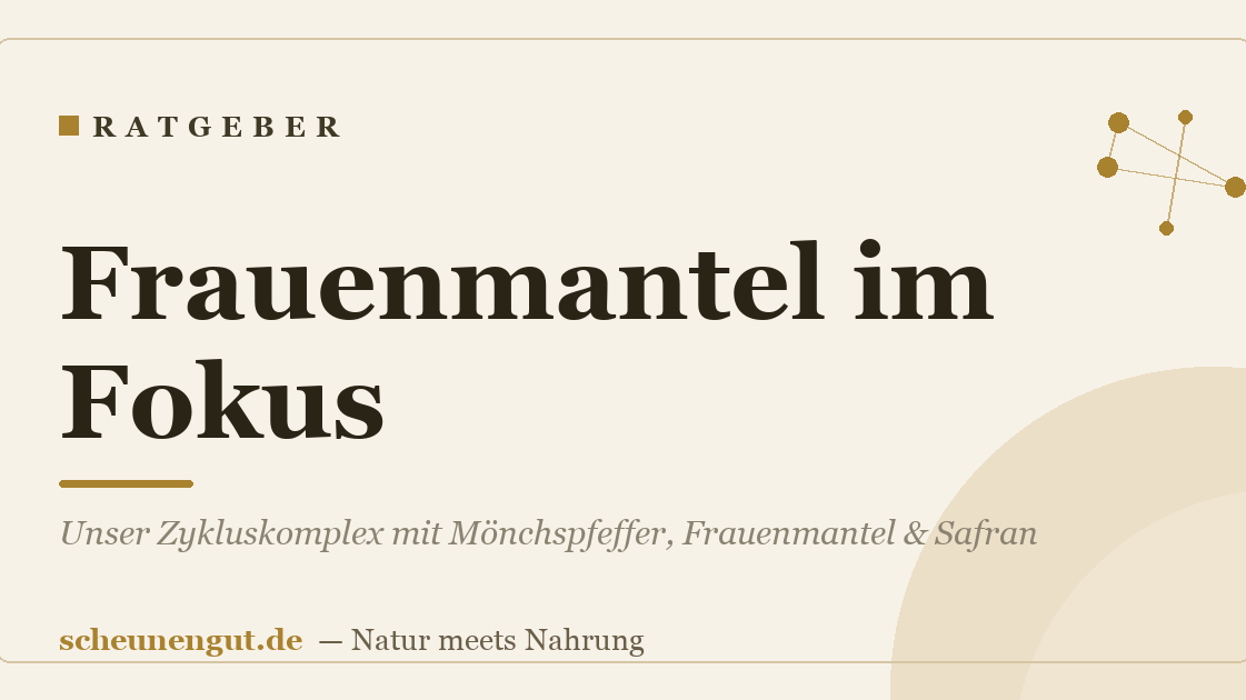 Frauenmantel im Fokus: Unser Zykluskomplex mit Mönchspfeffer, Frauenmantel & Safran