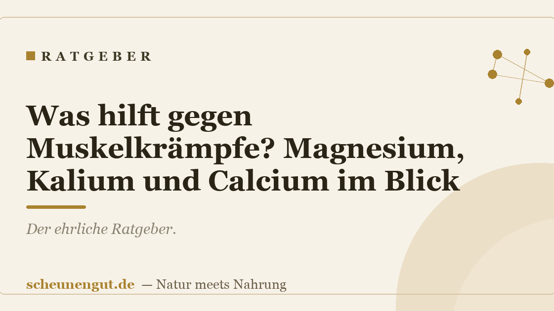 Was hilft gegen Muskelkrämpfe? Magnesium, Kalium und Calcium im Blick