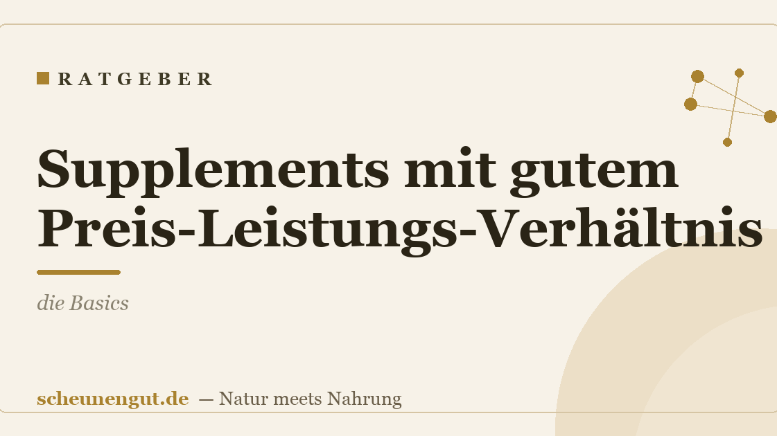 Supplements mit gutem Preis-Leistungs-Verhältnis: die Basics