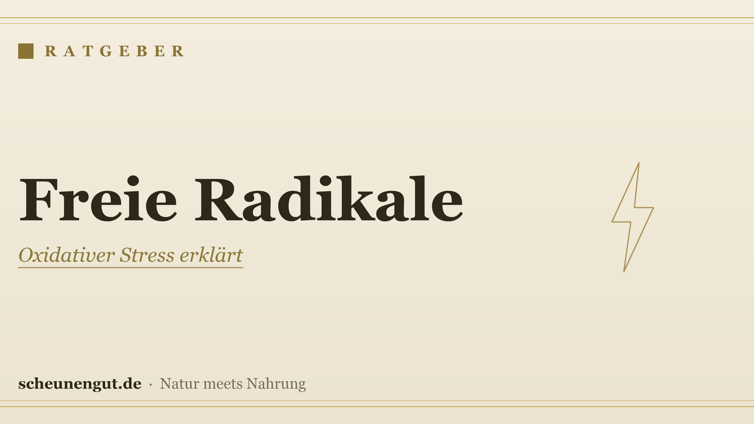 Freie Radikale & oxidativer Stress erklärt – Ratgeber von Scheunengut