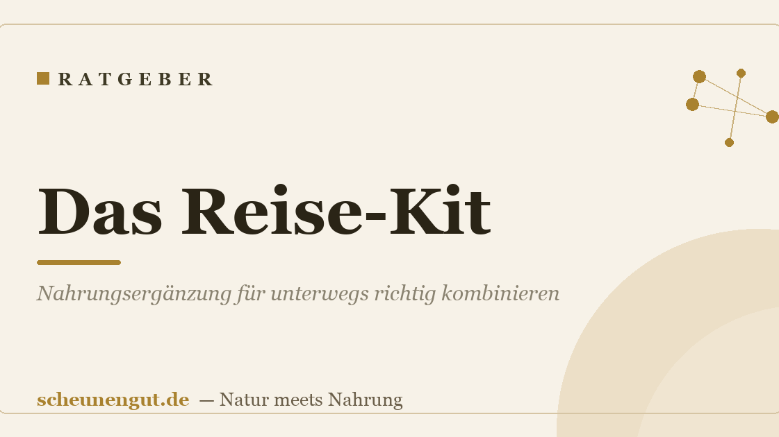 Das Reise-Kit: Nahrungsergänzung für unterwegs richtig kombinieren