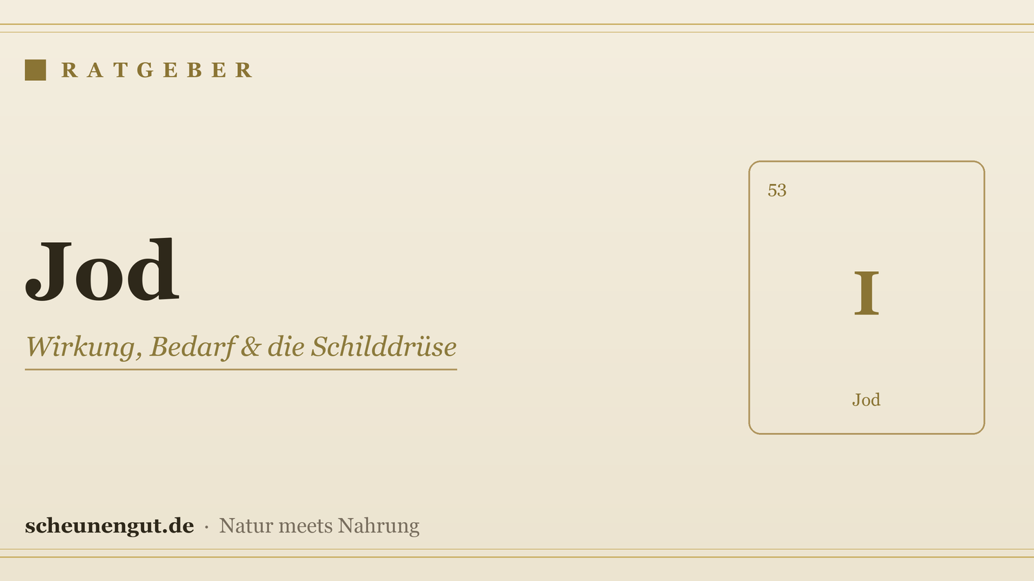 Jod – Ratgeber von Scheunengut