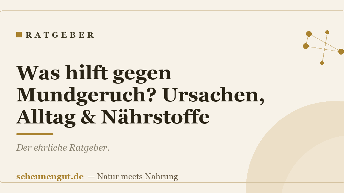 Was hilft gegen Mundgeruch? Ursachen, Alltag & Nährstoffe