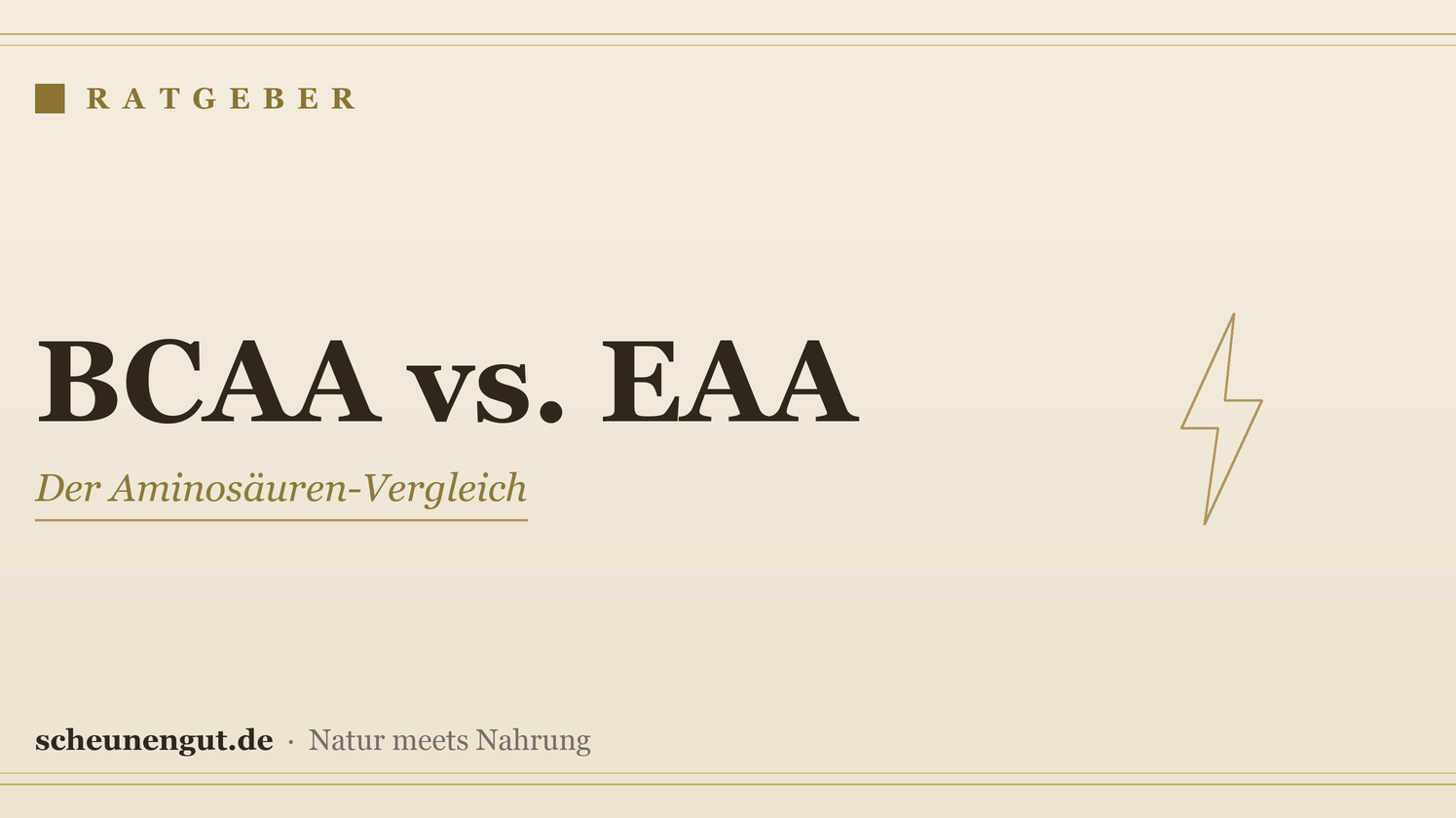 BCAA oder EAA? Der Vergleich – Ratgeber von Scheunengut