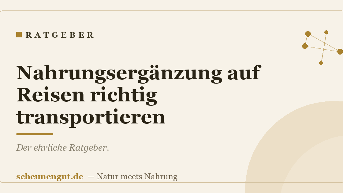 Nahrungsergänzung auf Reisen richtig transportieren