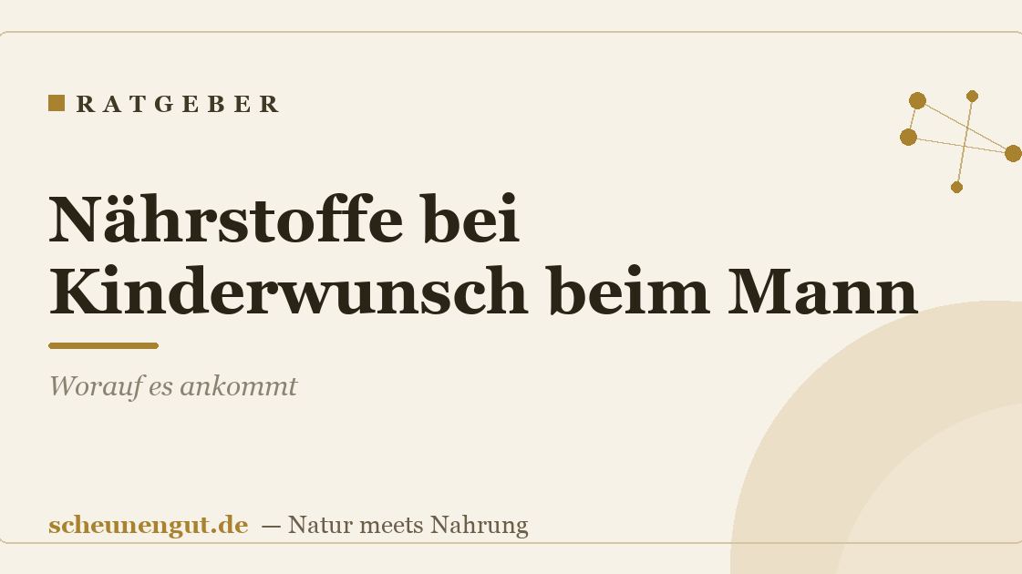 Nährstoffe bei Kinderwunsch beim Mann: Worauf es ankommt