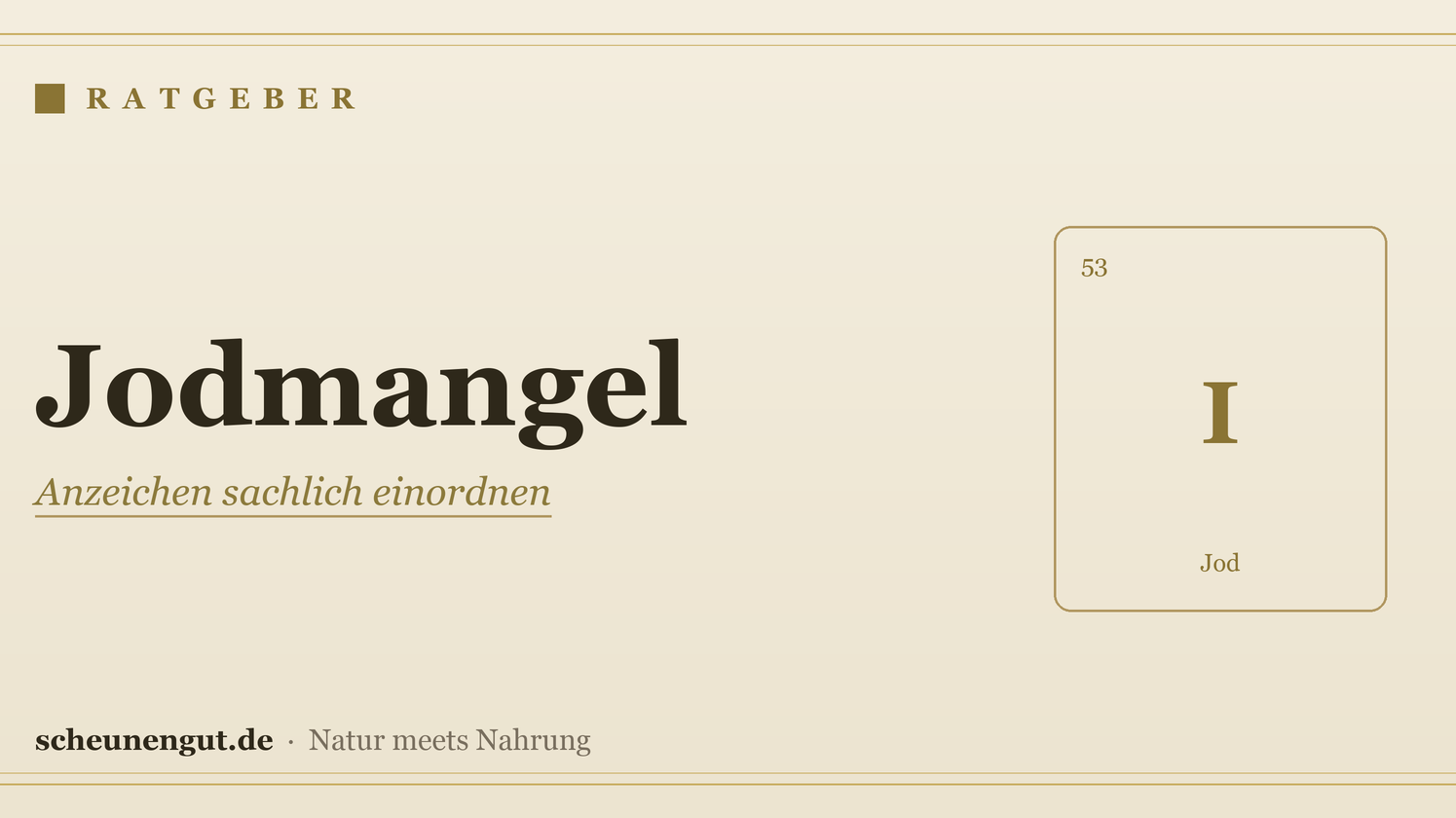 Jodmangel: Anzeichen einer knappen Versorgung – Ratgeber von Scheunengut