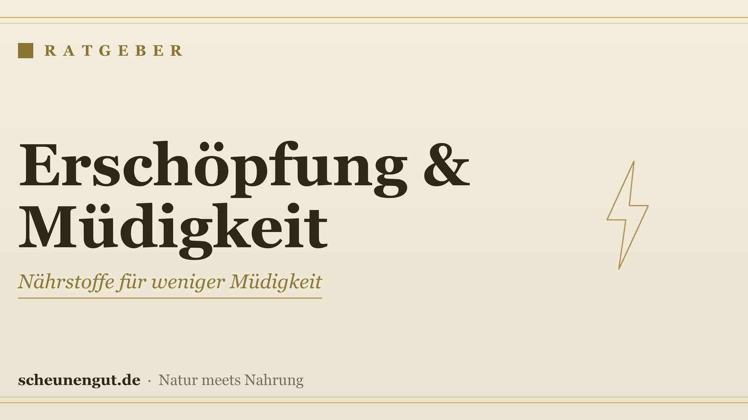 Nährstoffe bei Erschöpfung & Müdigkeit – Ratgeber von Scheunengut