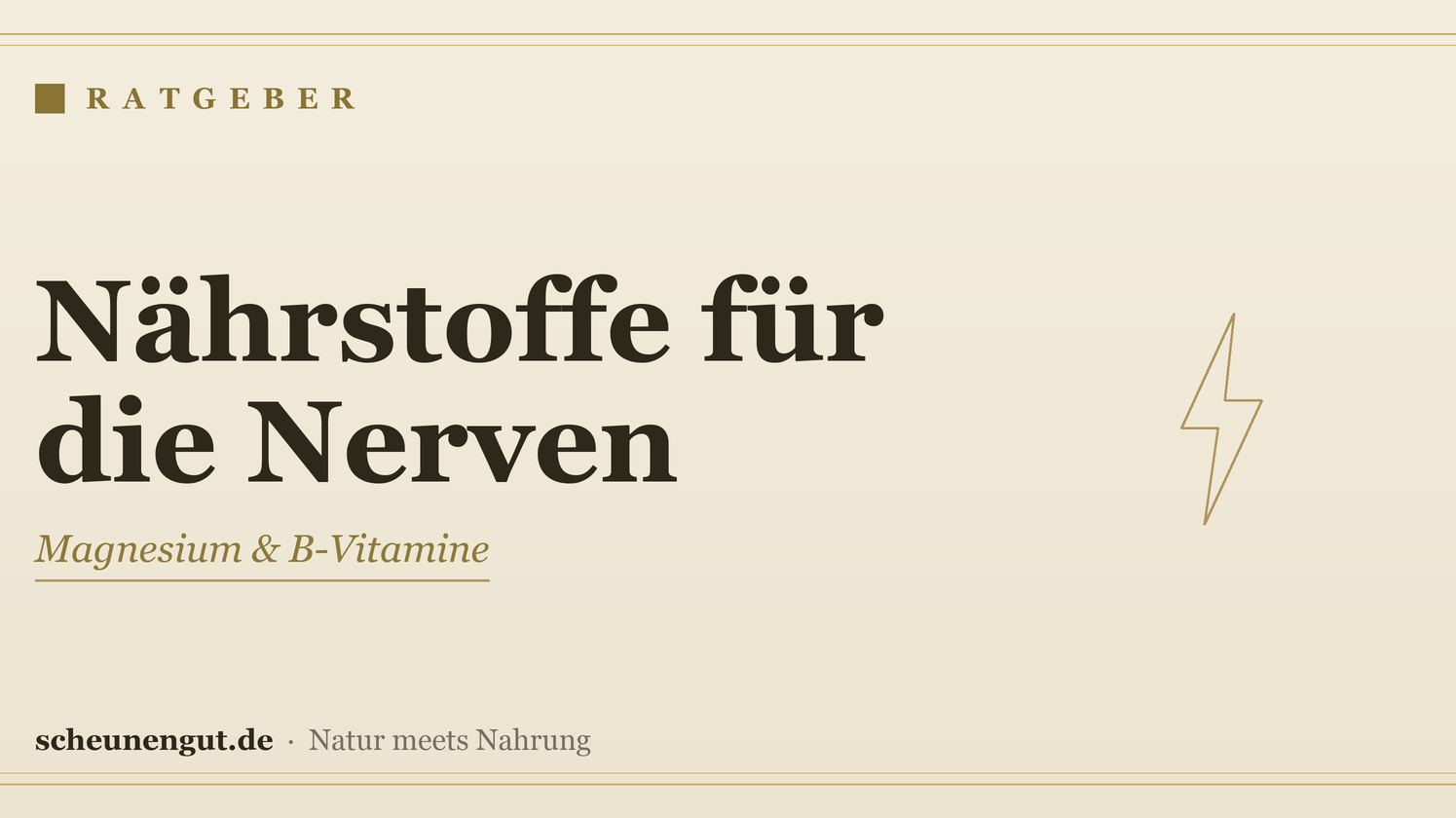 Nährstoffe für die Nerven – Ratgeber von Scheunengut