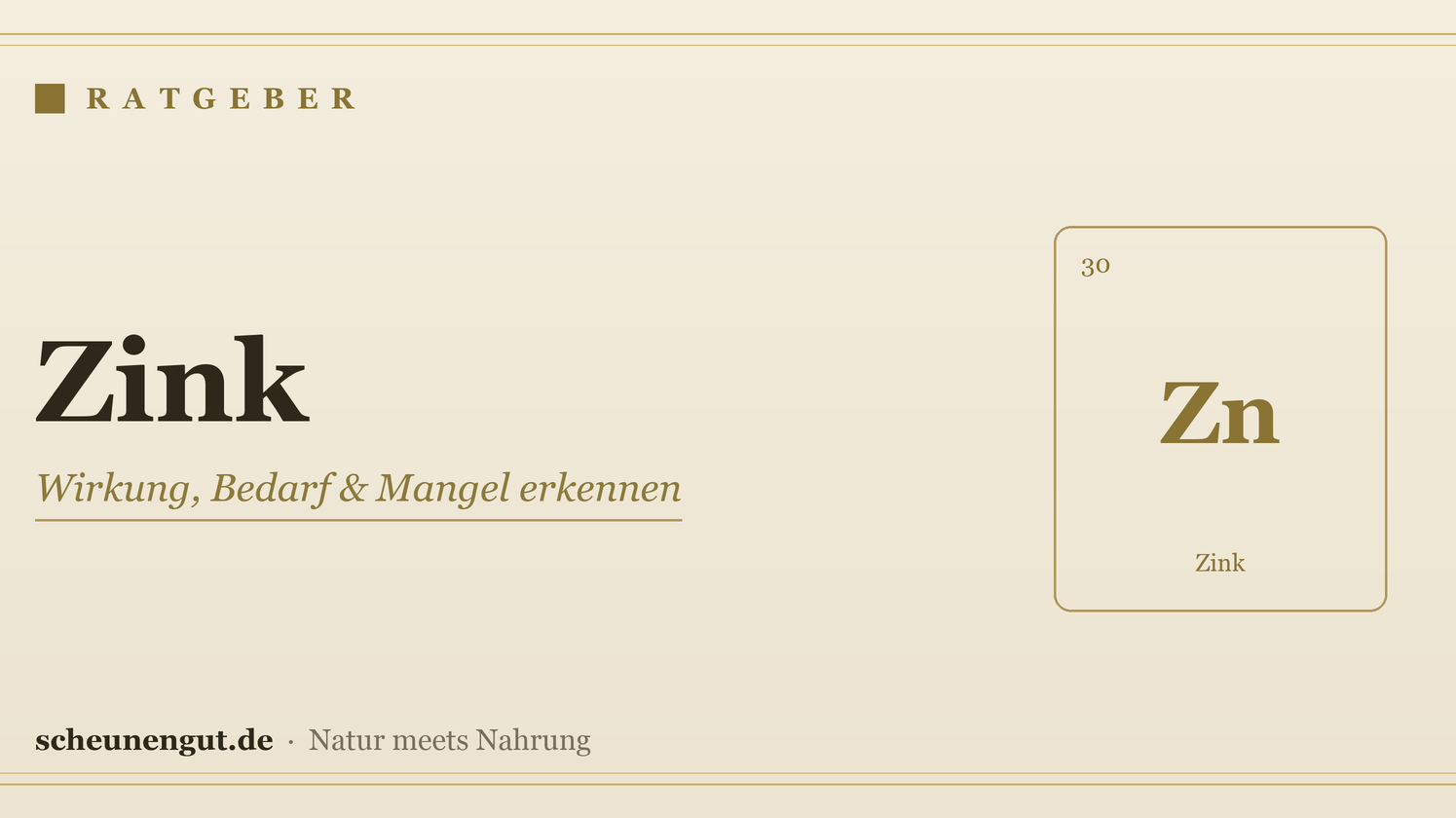 Zink – Ratgeber von Scheunengut