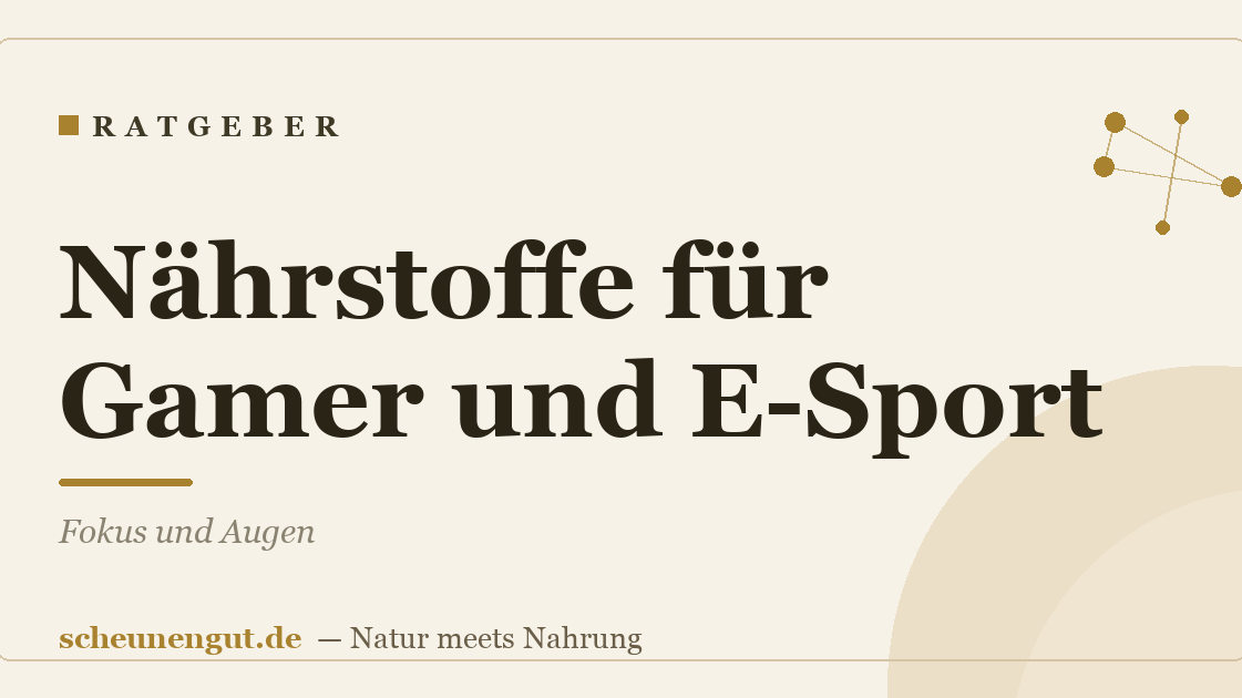 Nährstoffe für Gamer und E-Sport: Fokus und Augen