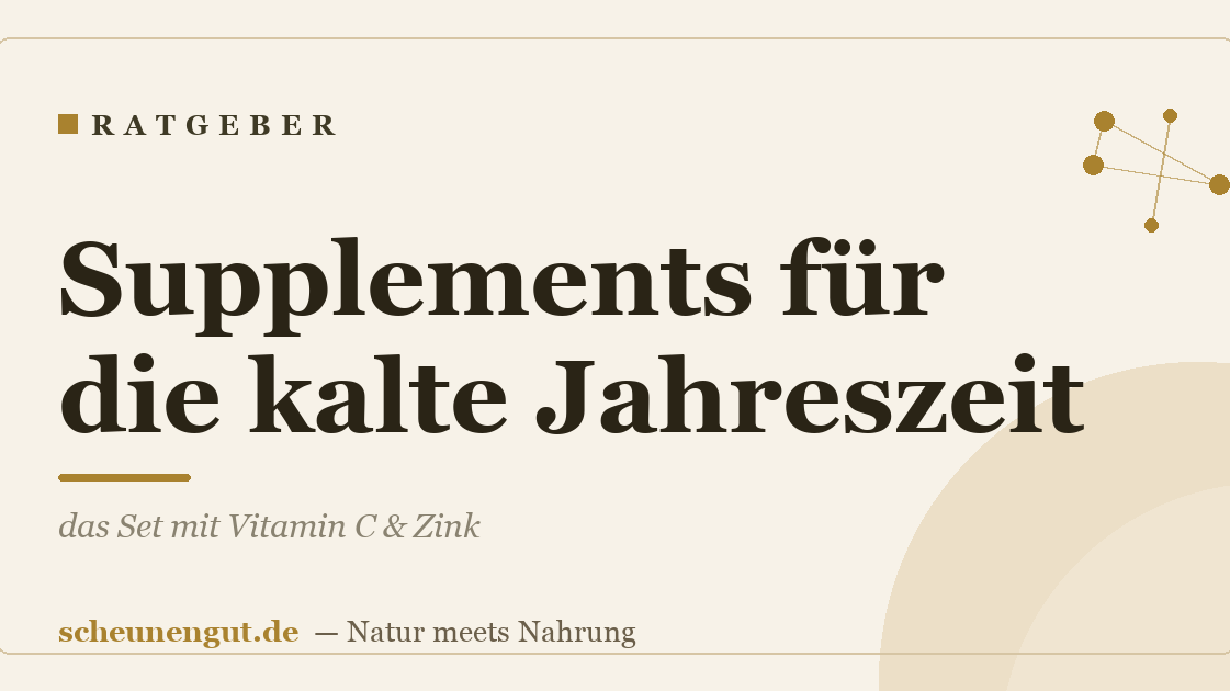 Supplements für die kalte Jahreszeit: das Set mit Vitamin C & Zink