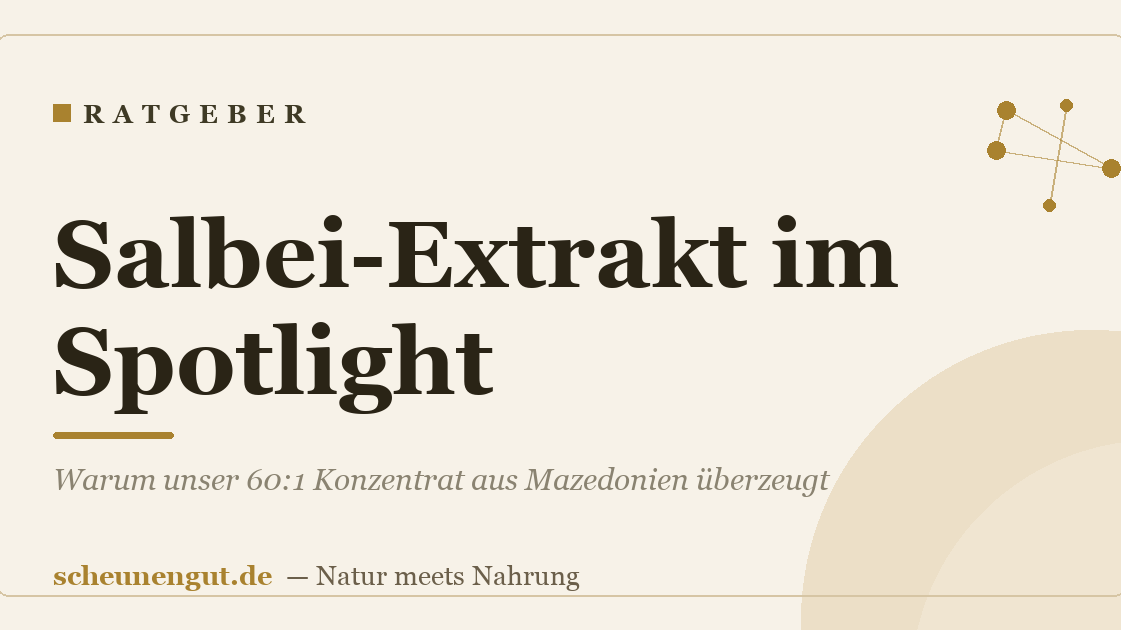 Salbei-Extrakt im Spotlight: Warum unser 60:1 Konzentrat aus Mazedonien überzeugt