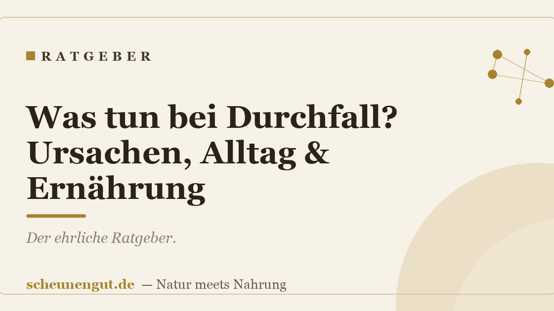Was tun bei Durchfall? Ursachen, Alltag & Ernährung