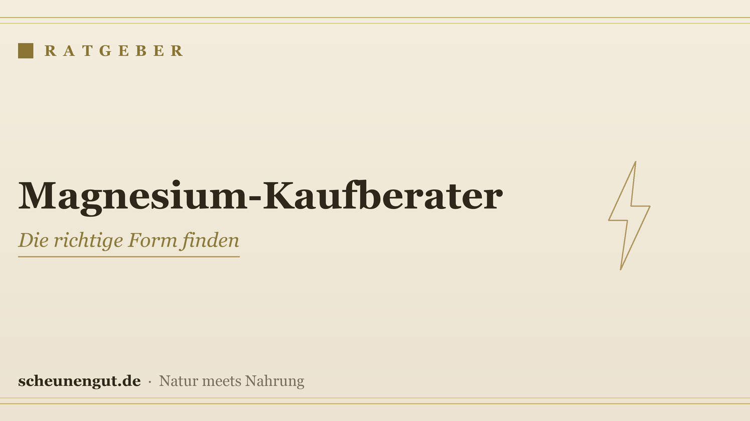 Welches Magnesium kaufen? Der Kaufberater – Ratgeber von Scheunengut