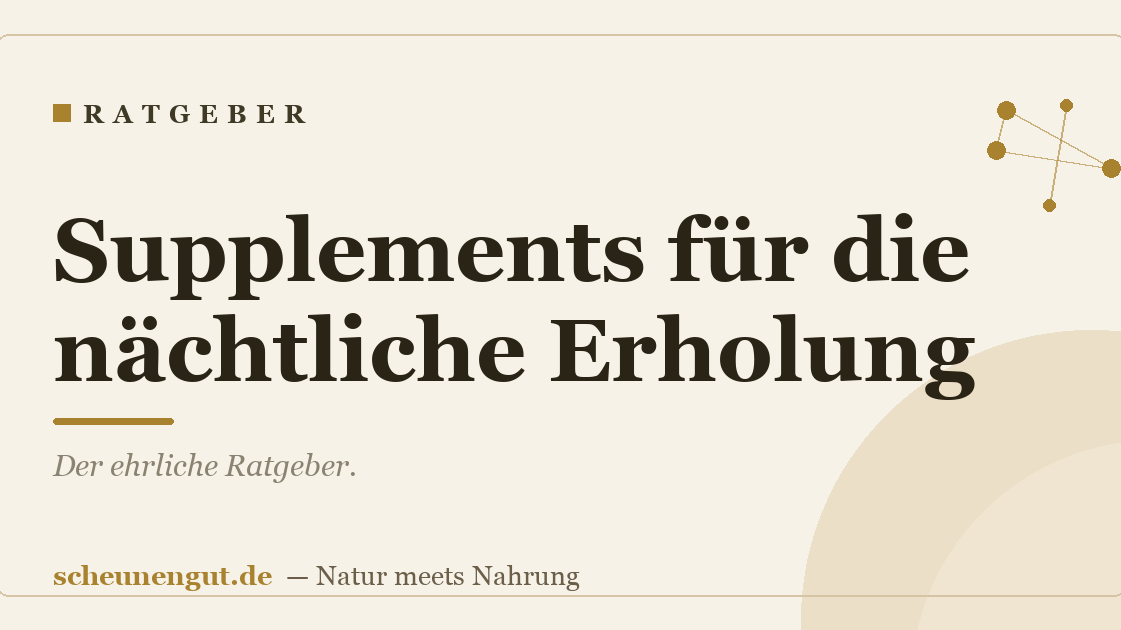 Supplements für die nächtliche Erholung