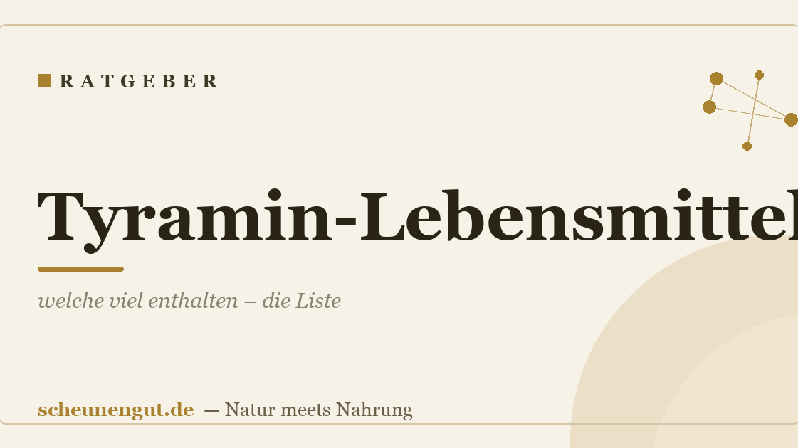 Tyramin-Lebensmittel: welche viel enthalten – die Liste