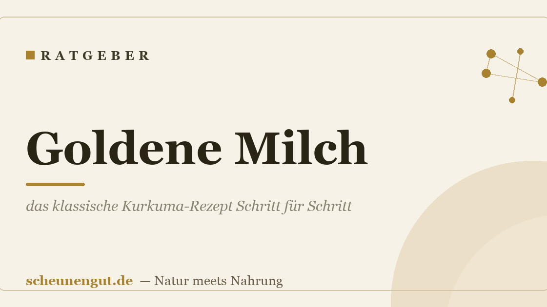 Goldene Milch: das klassische Kurkuma-Rezept Schritt für Schritt