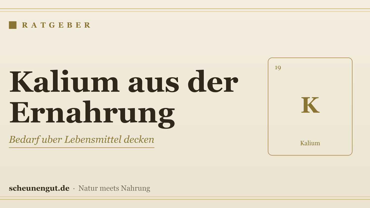 Kalium: Bedarf uber die Ernahrung decken - Ratgeber von Scheunengut