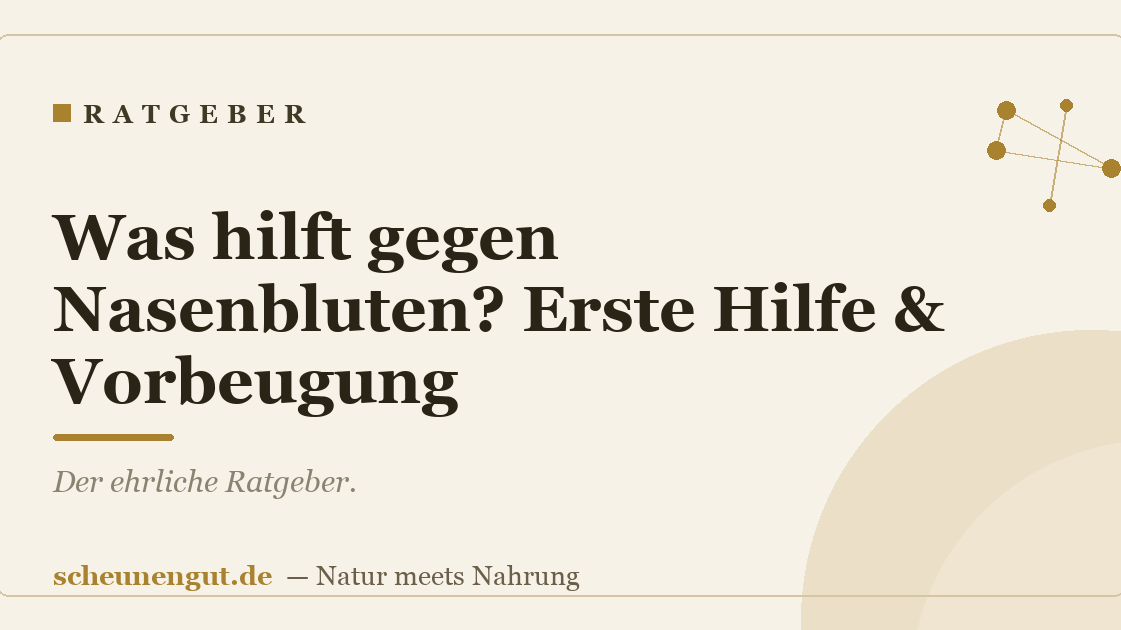 Was hilft gegen Nasenbluten? Erste Hilfe & Vorbeugung