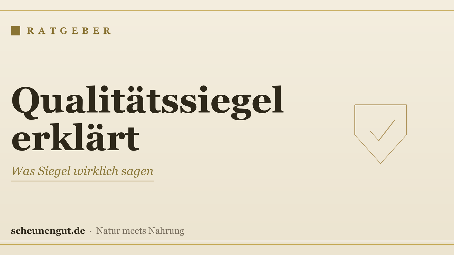 Qualitätssiegel bei Nahrungsergänzung erklärt – Ratgeber von Scheunengut