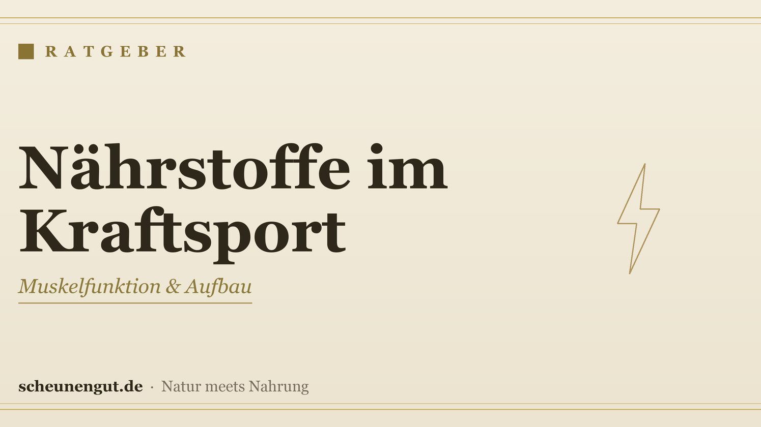 Nährstoffe für Kraftsport & Muskelaufbau – Ratgeber von Scheunengut