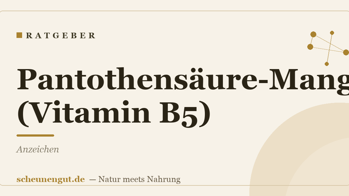 Pantothensäure-Mangel (Vitamin B5): Anzeichen