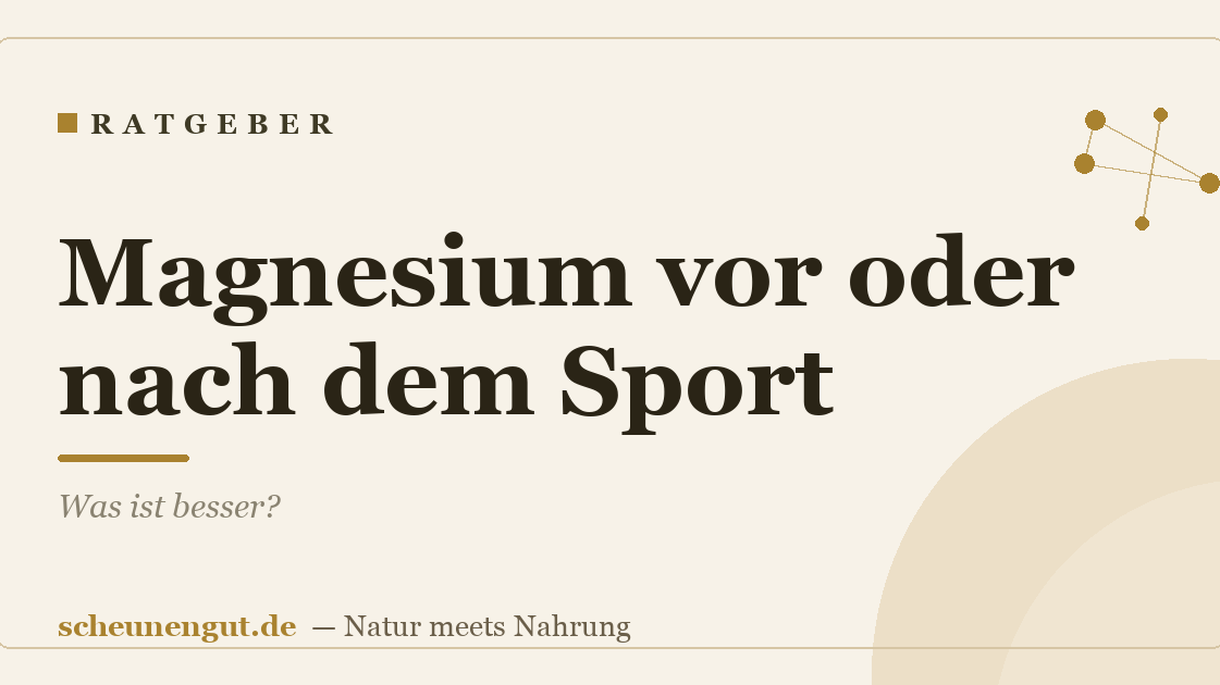 Magnesium vor oder nach dem Sport: Was ist besser?