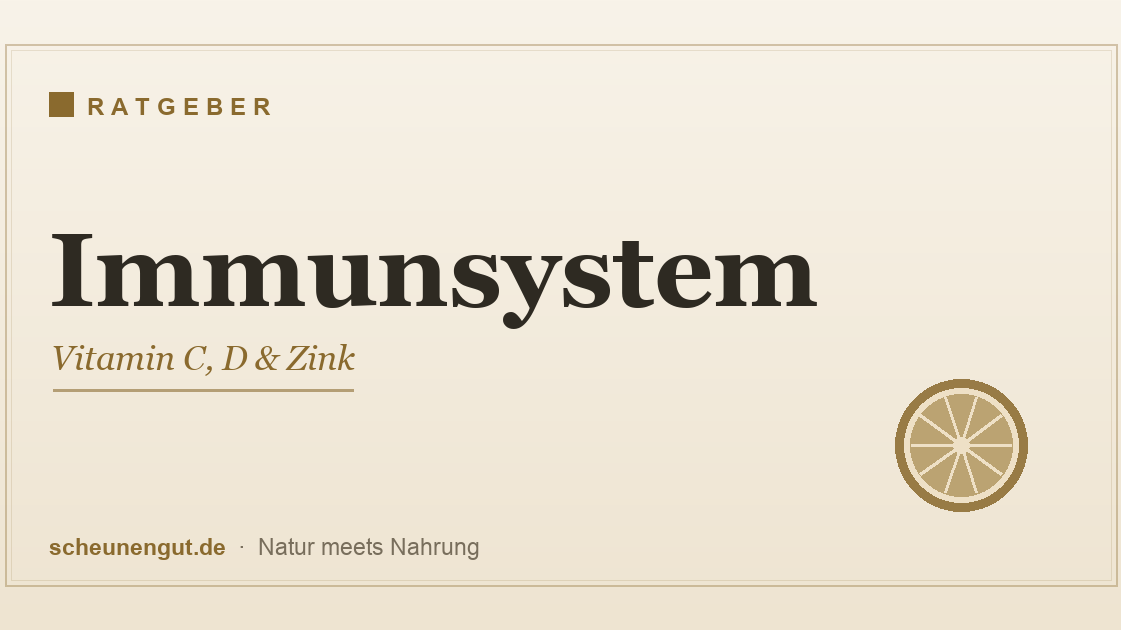 Immunsystem natürlich unterstützen – Vitamin C, D und Zink