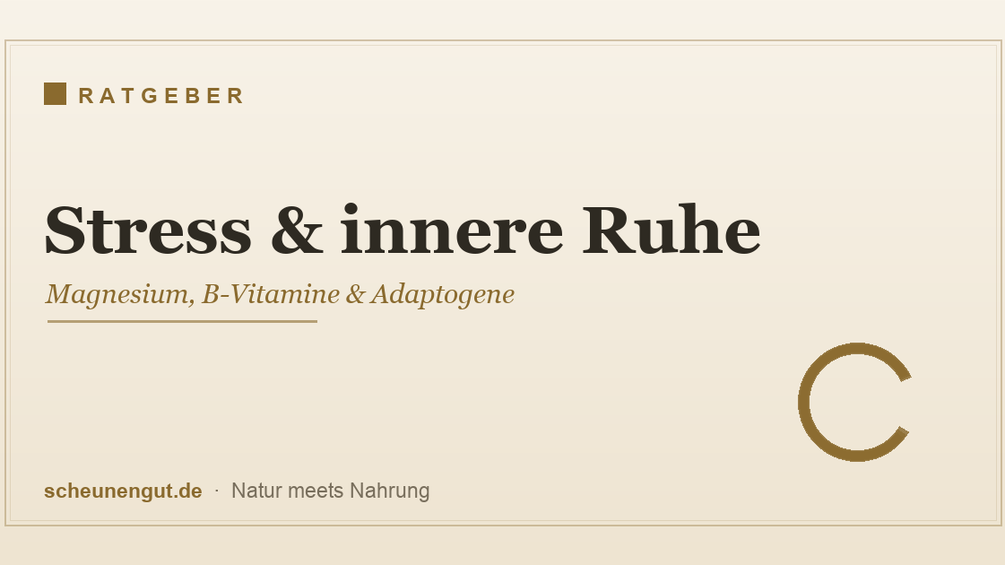 Stress und innere Ruhe – Magnesium, B-Vitamine und Adaptogene