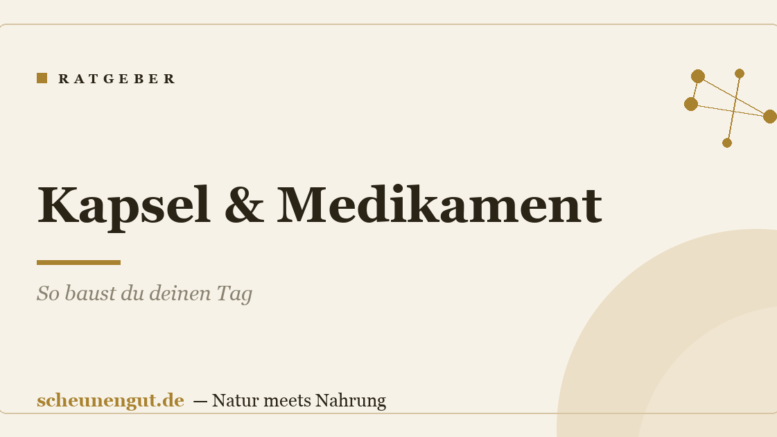 Kapsel & Medikament: So baust du deinen Tag