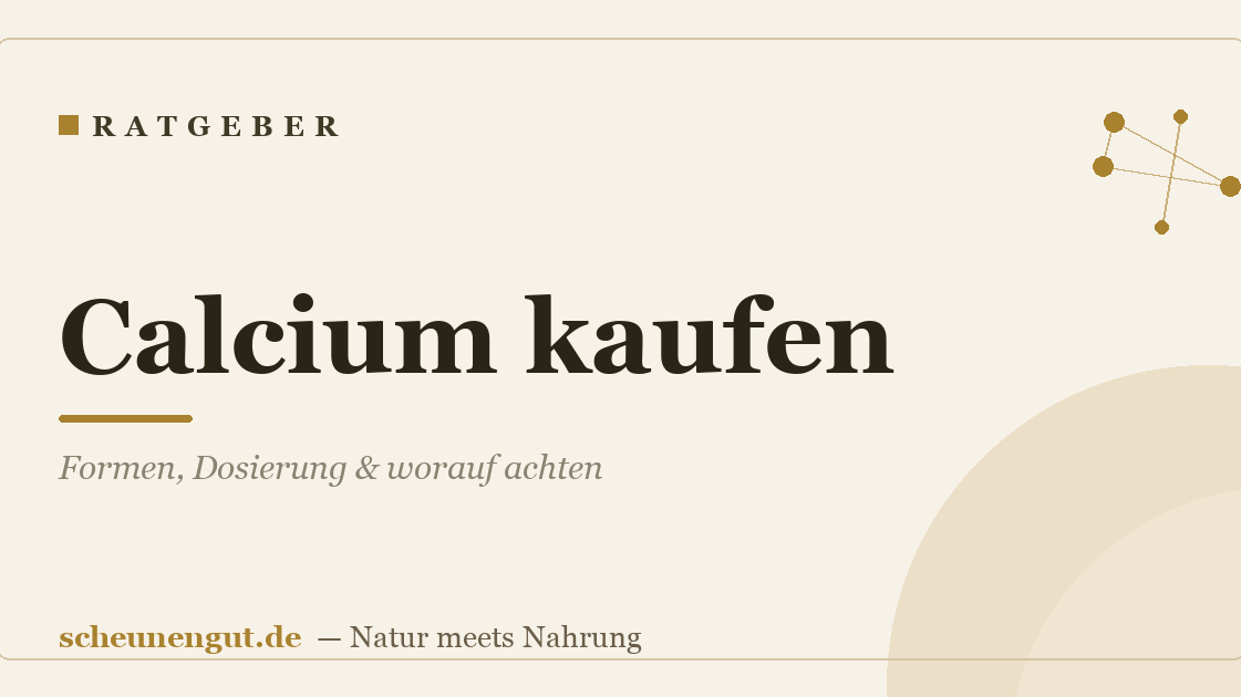 Calcium kaufen: Formen, Dosierung & worauf achten