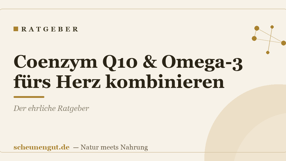 Coenzym Q10 & Omega-3 fürs Herz kombinieren: Der ehrliche Ratgeber