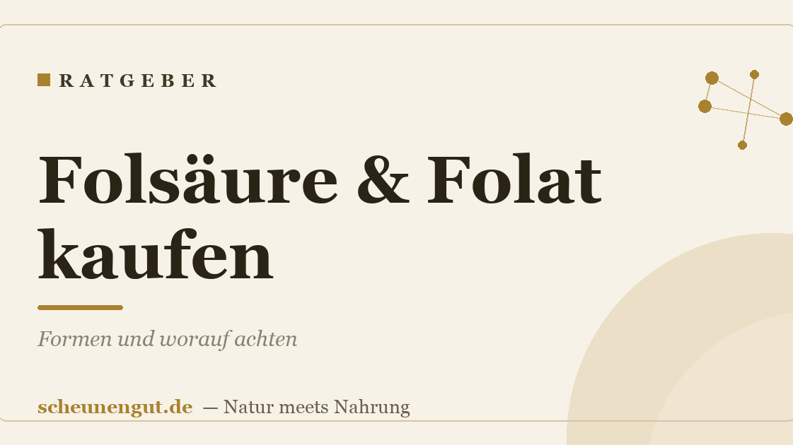 Folsäure & Folat kaufen: Formen und worauf achten