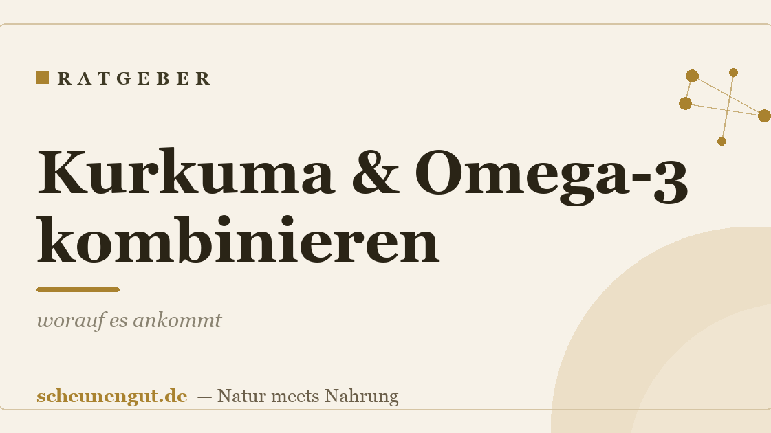 Kurkuma & Omega-3 kombinieren: worauf es ankommt