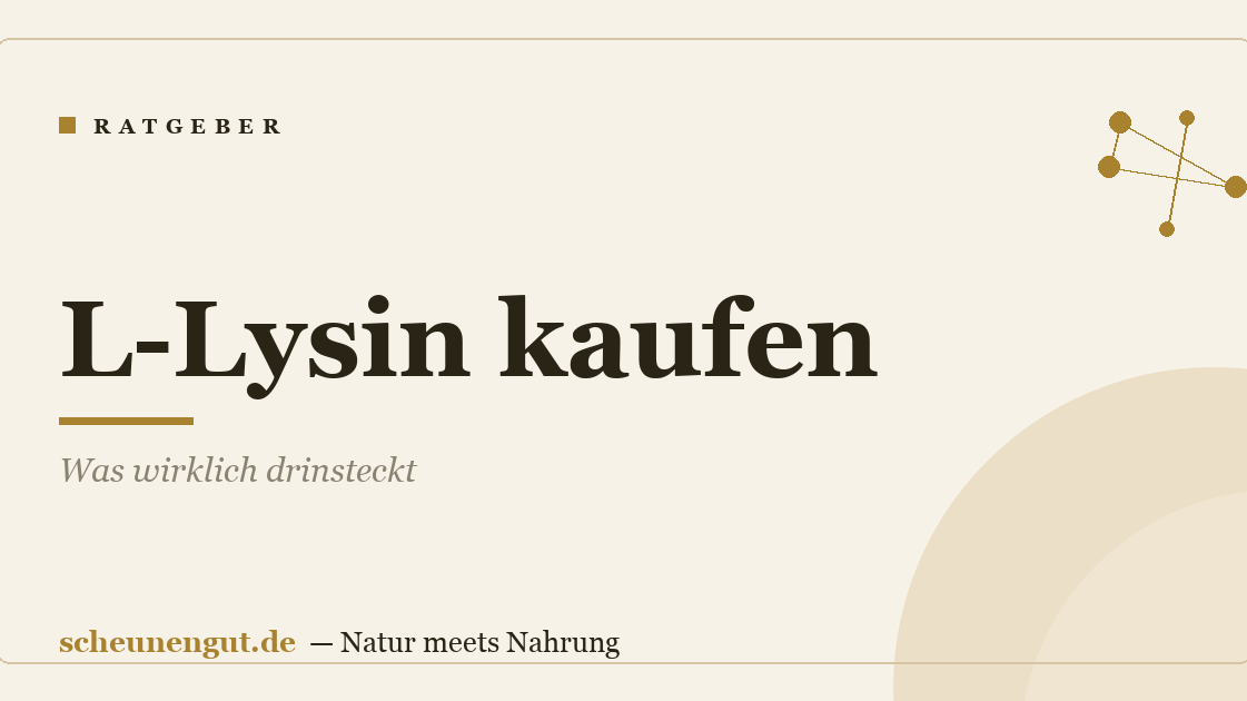 L-Lysin kaufen: Was wirklich drinsteckt