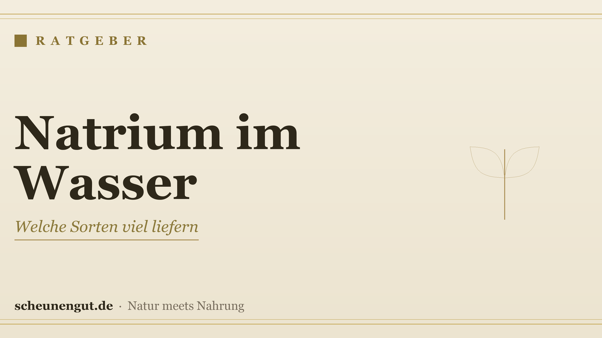 Natrium im Wasser: Welche Sorten viel liefern