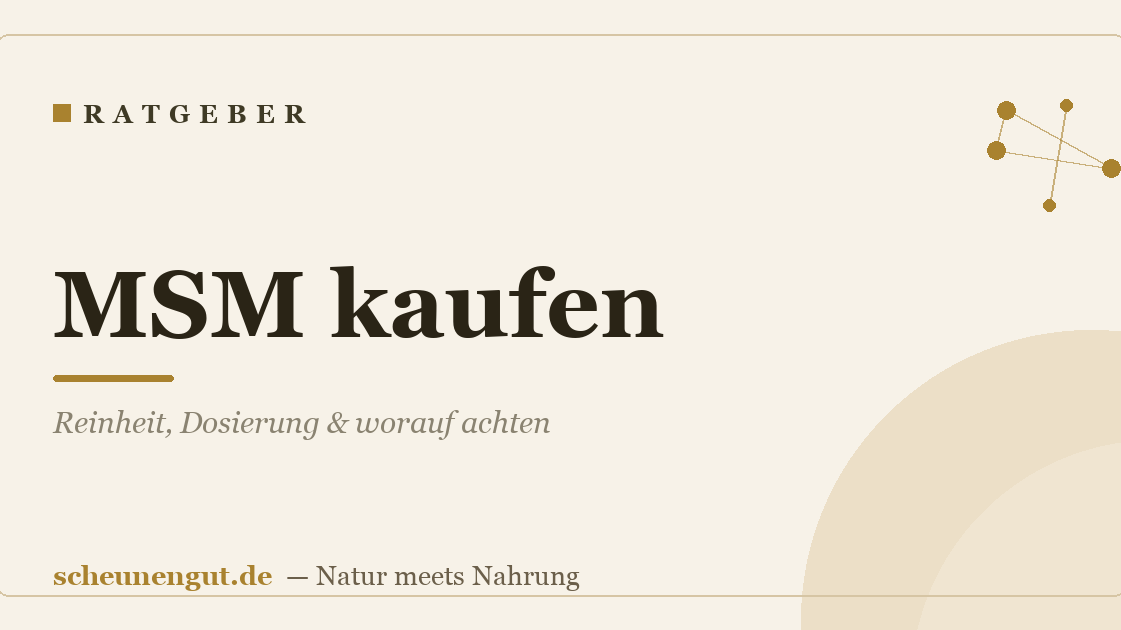 MSM kaufen: Reinheit, Dosierung & worauf achten
