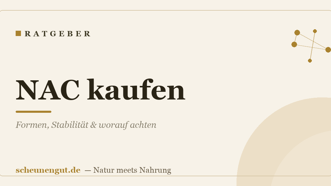 NAC kaufen: Formen, Stabilität & worauf achten