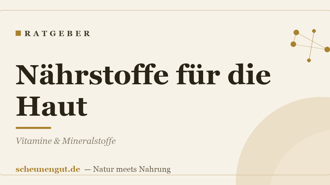 Nährstoffe für die Haut: Vitamine & Mineralstoffe