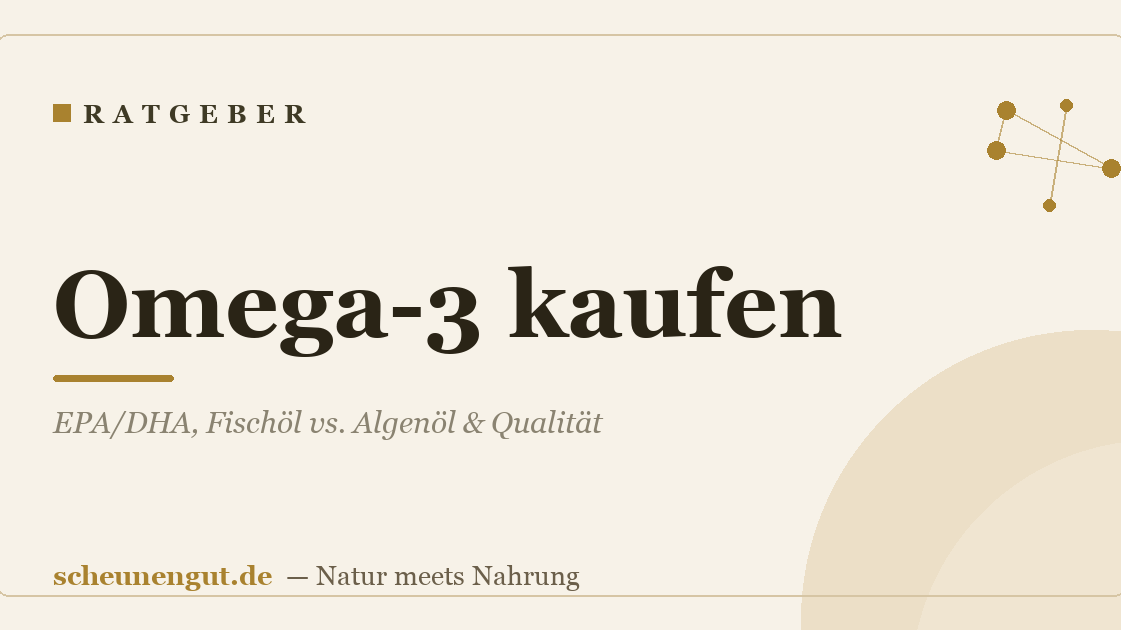 Omega-3 kaufen: EPA/DHA, Fischöl vs. Algenöl & Qualität