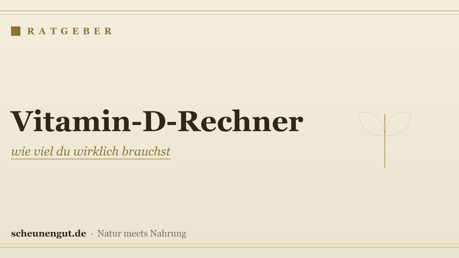 Vitamin-D-Rechner: wie viel du wirklich brauchst