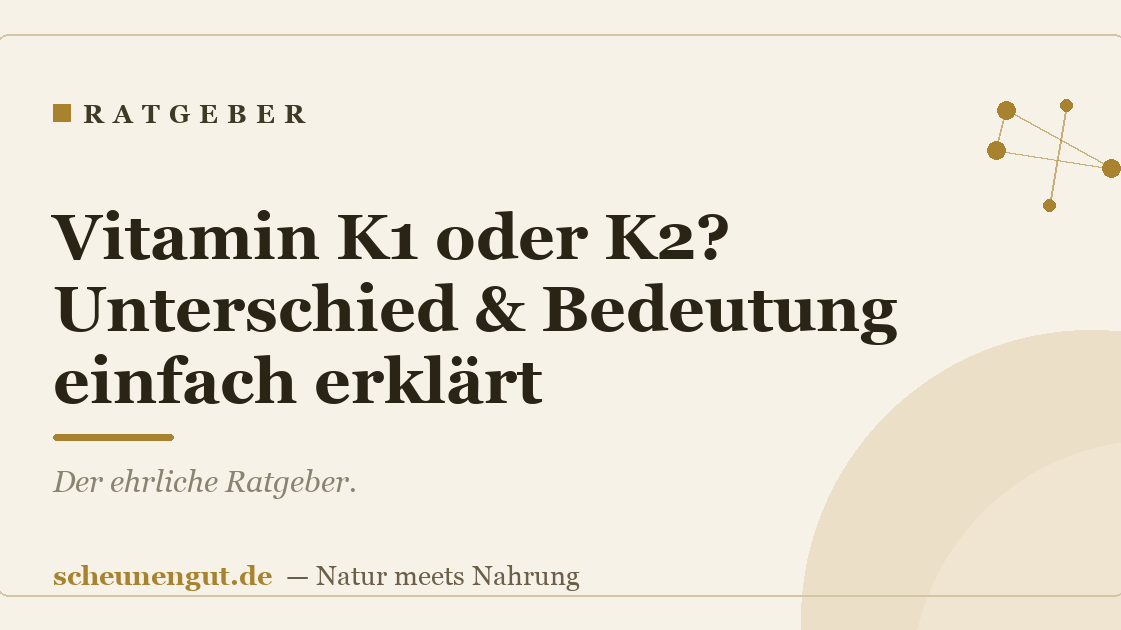 Vitamin K1 oder K2? Unterschied & Bedeutung einfach erklärt