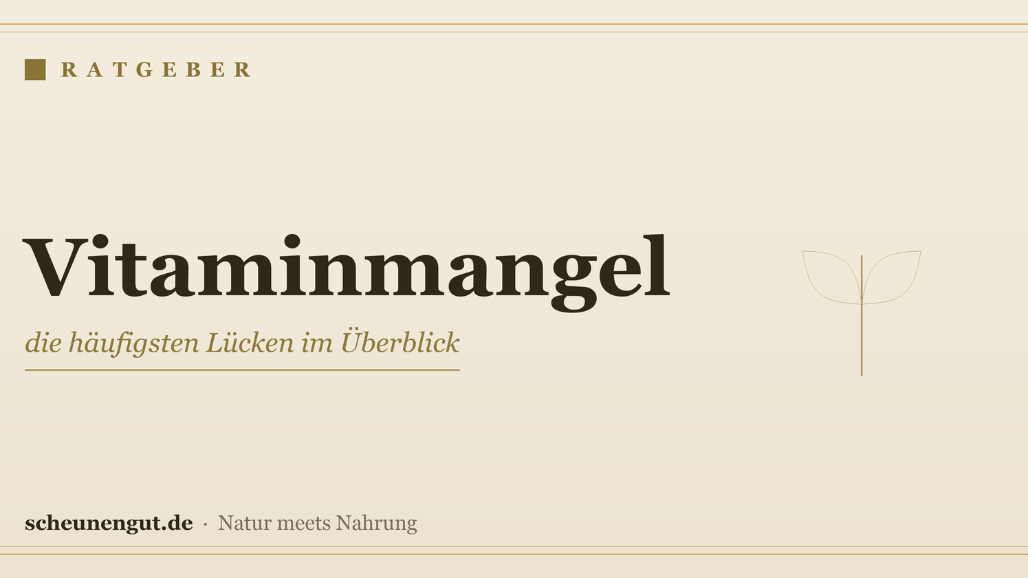 Vitaminmangel: die häufigsten Lücken im Überblick