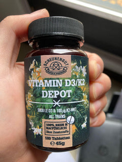 Vitamin D3 Depot + K2Pure® – High-Dose 5,000 IU, 180 Tablets