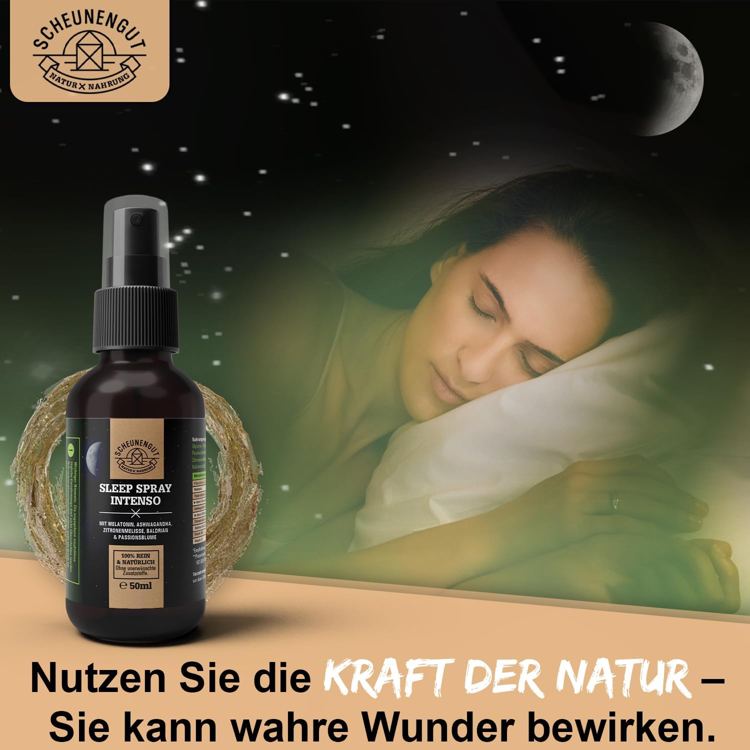 Melatonin Einschlafspray Anwendung Mund-Rachen-Raum