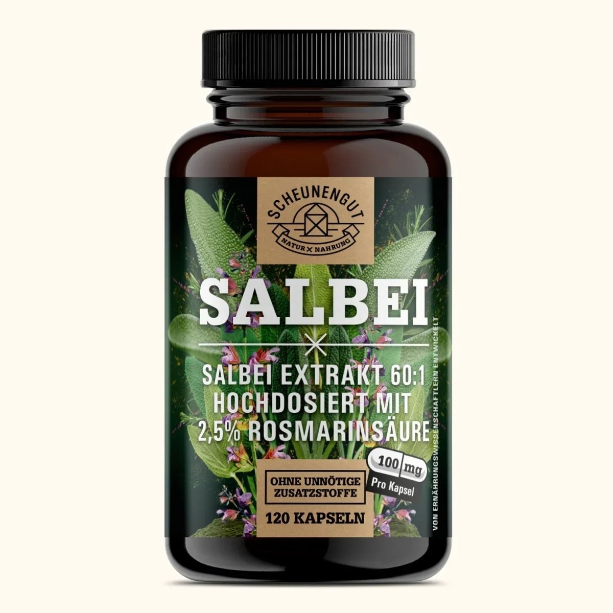 Exklusiver 60:1 Extrakt aus mazedonischen Salbei - Blättern - mindestens 2,5% Rosmarinsäure Scheunengut - Shop